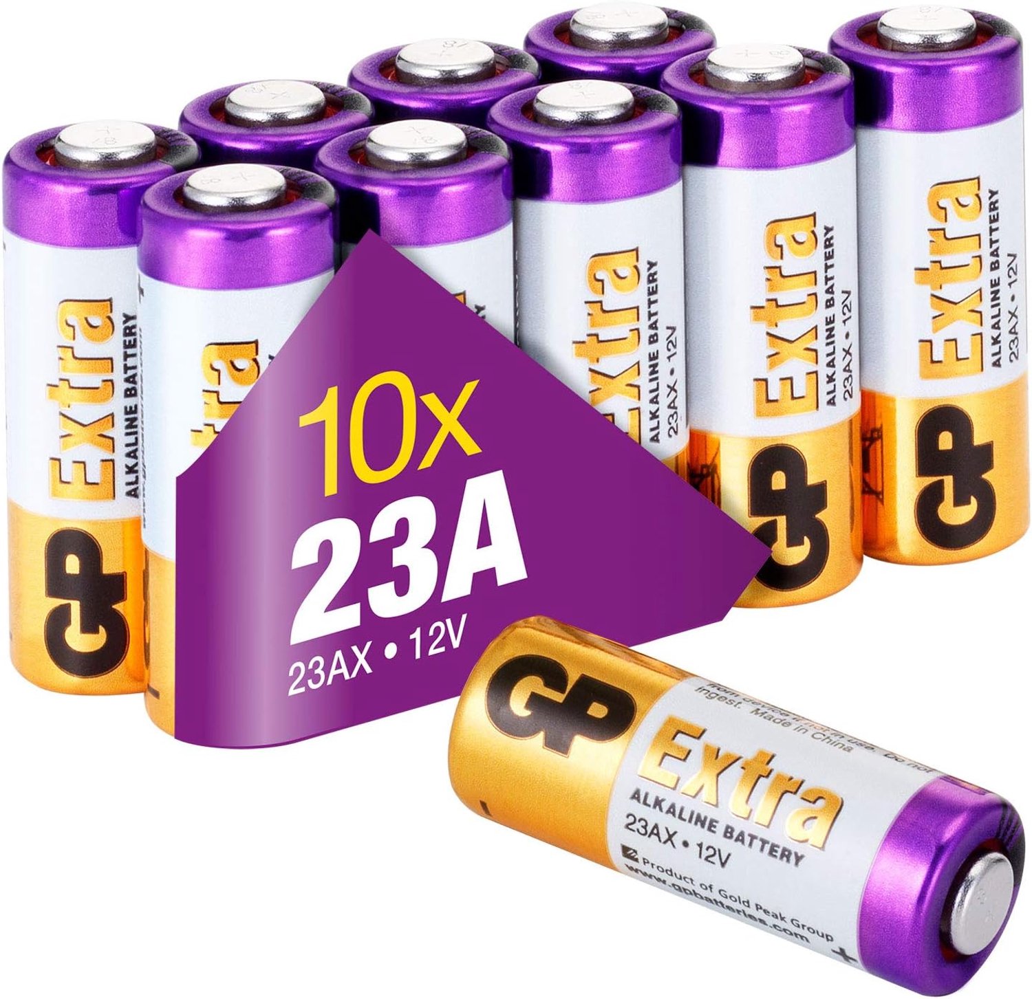 Alkaline batterij 23A 12 V - 10 stuks - Lange levensduur - Geschikt voor diverse apparaten - ShopVlot