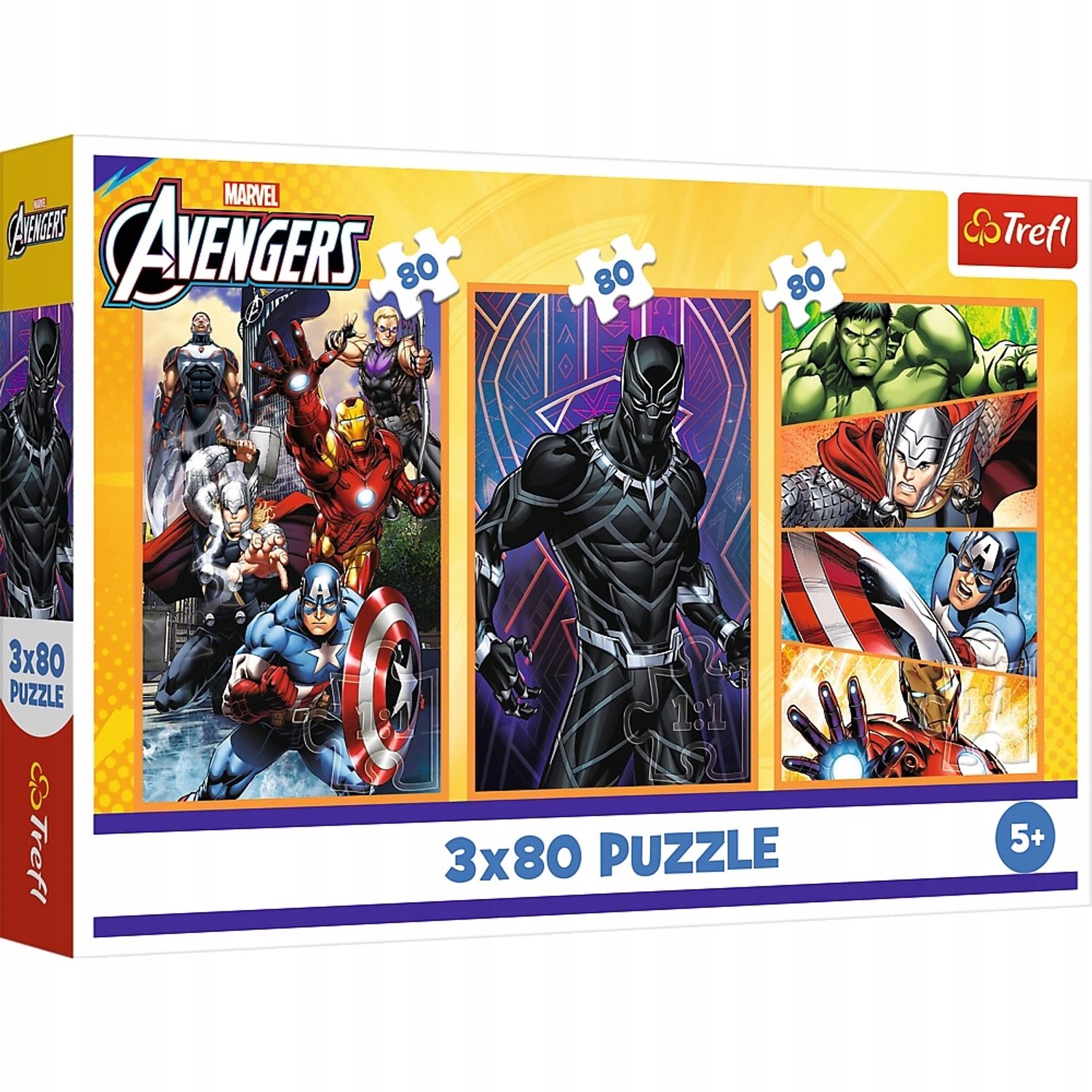 3x80 Stuk Puzzelset Superhelden voor Kinderen