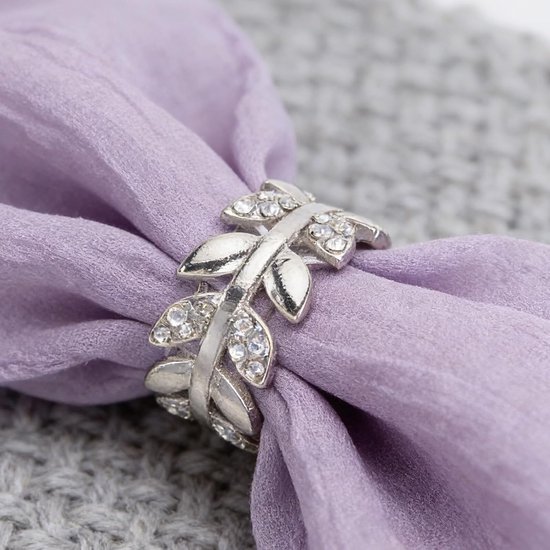 2 Stuks Dames Sjaal Ring met Gesp Metalen Sjaalklem met Strass Blouseclip voor Zijde Jersey Modieuze Sjaalspeld voor Feest Dagelijks Gebruik — afbeelding 3