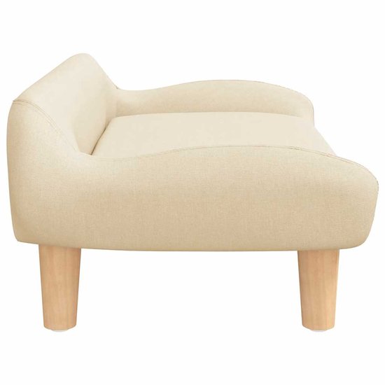 vidaXL - Kinderbank - 70x40x24 - cm - stof - crèmekleurig — afbeelding 5