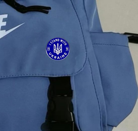 2 stuks I Stand With Ukraine Pin Badge - 1991 Trident Embleem, Blauw & Wit Emaille Legering Reversspeldjes, Ondersteuning Oekraïne Onafhankelijkheid Broche voor kleding, Tassen, Jassen — afbeelding 3