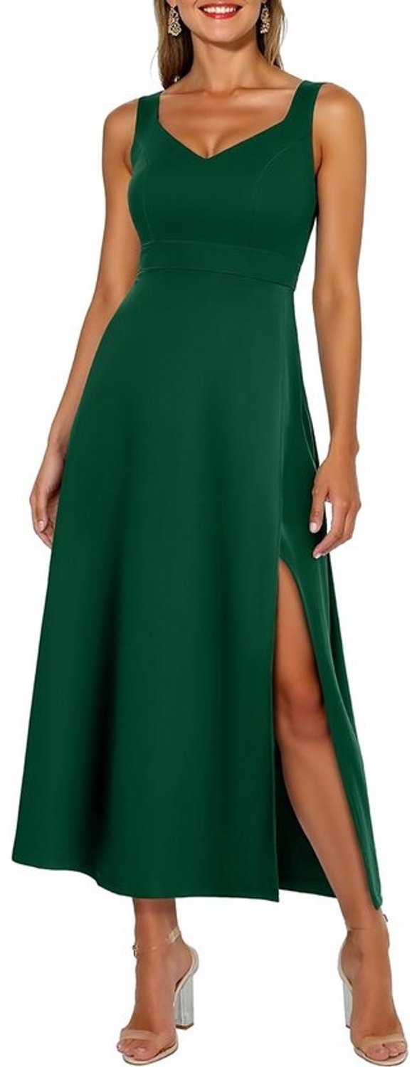 Damesjurk met pailletten - glitter galajurk - maxi-lengte met split voor de avond