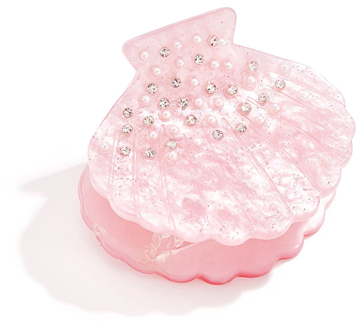 Haarclips van schelp - Vakantie-imitatie - Acetaat - Dagelijkse accessoires - Roze - Goudlief.nl