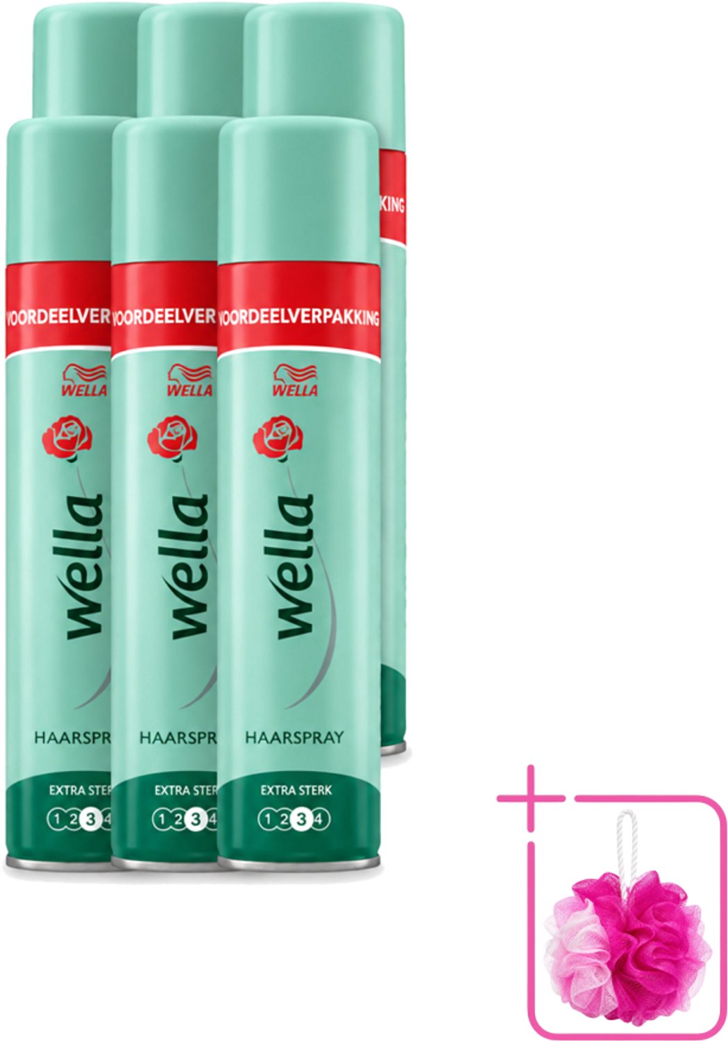 6 x Wella – Forte – Haarspray Extra Strong - 400 ml - Bulkverpakking - Haarspray - Douchemop - Extra sterke fixatie