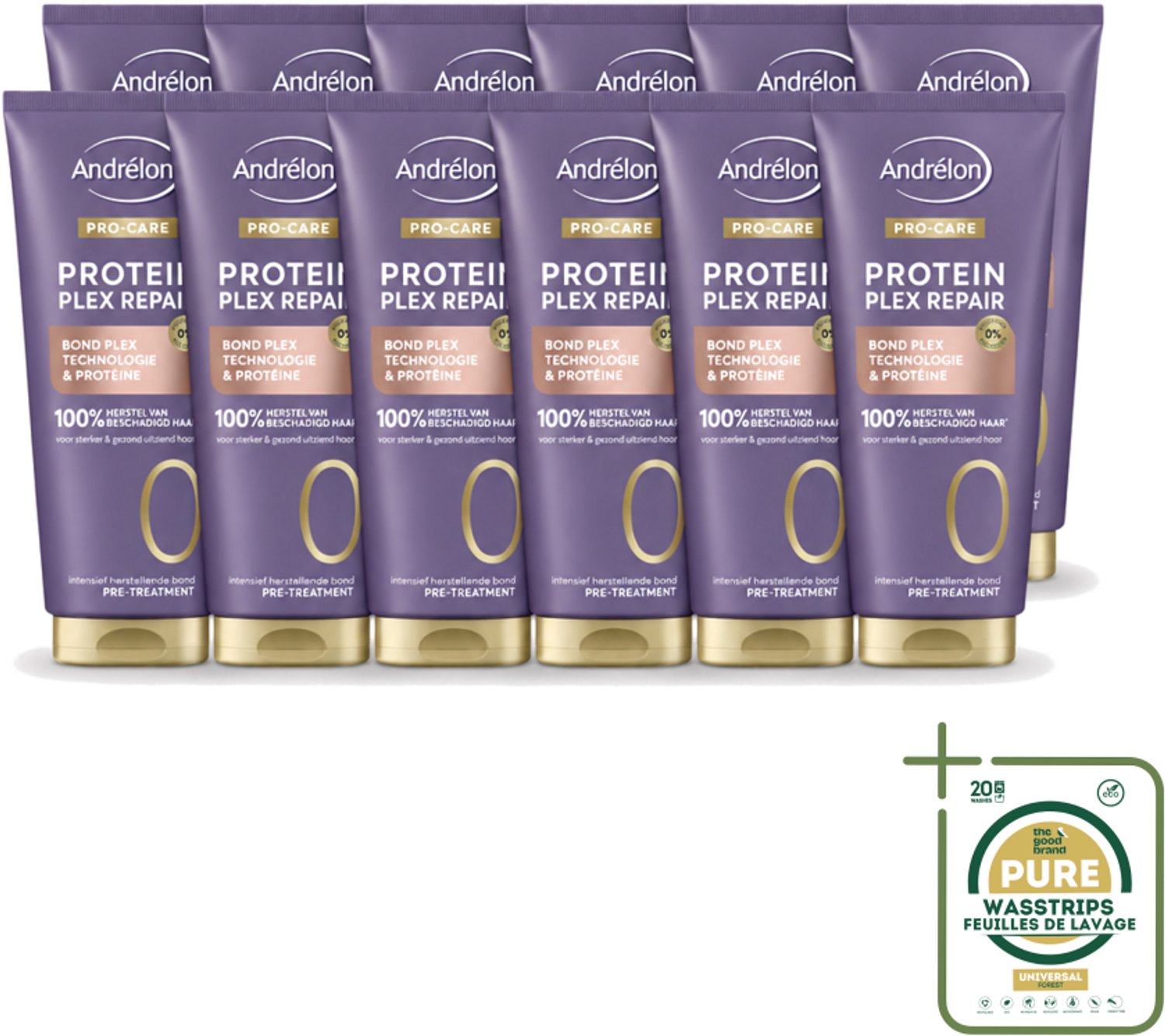 12 x Andrélon – Pre-Treatment – Pro Care Protein Plex Repair – 170 ml - Haarverzorging - Haarbescherming - Haarherstel - Pre-shampoo Behandeling - Beschadigd Haar
