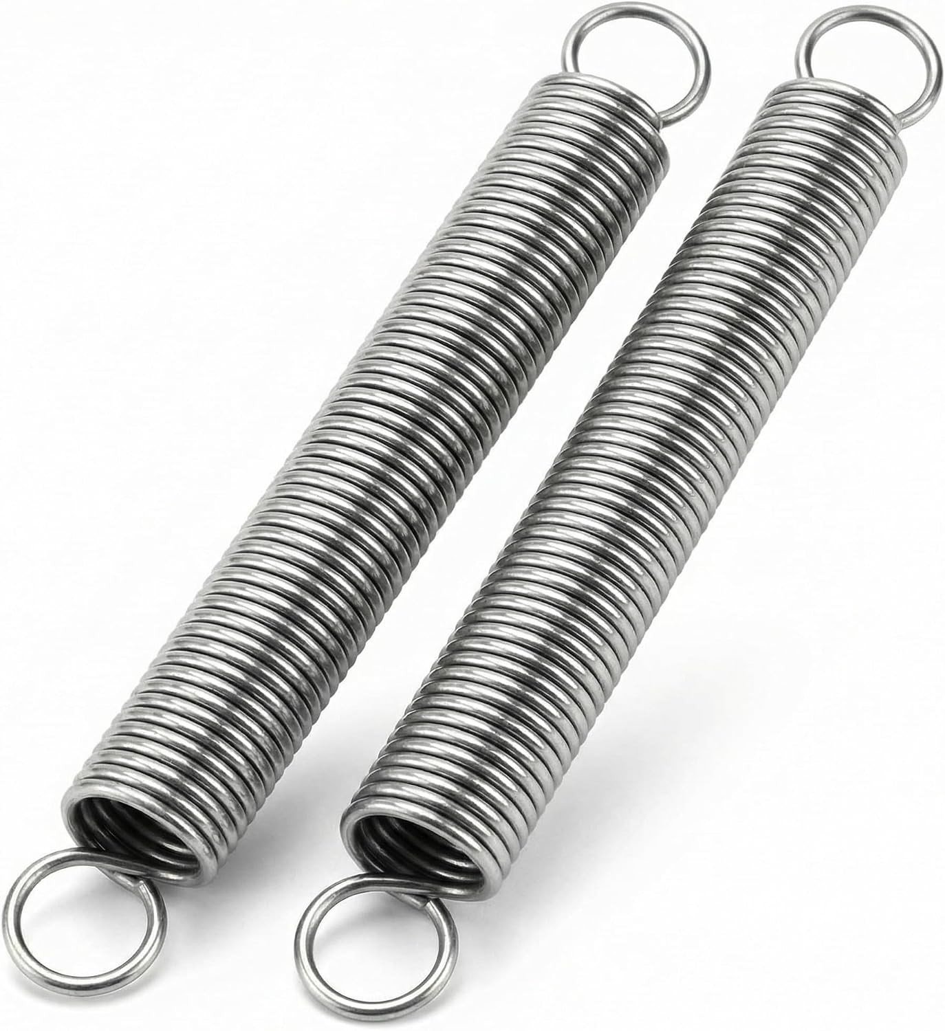 2 Stuks RVS Spanning Veer 150mm Vrije Lengte, Dubbele Haak, 2mm Draaddiameter, 18mm Buitendiameter, Ideaal voor Meerdere Toepassingen