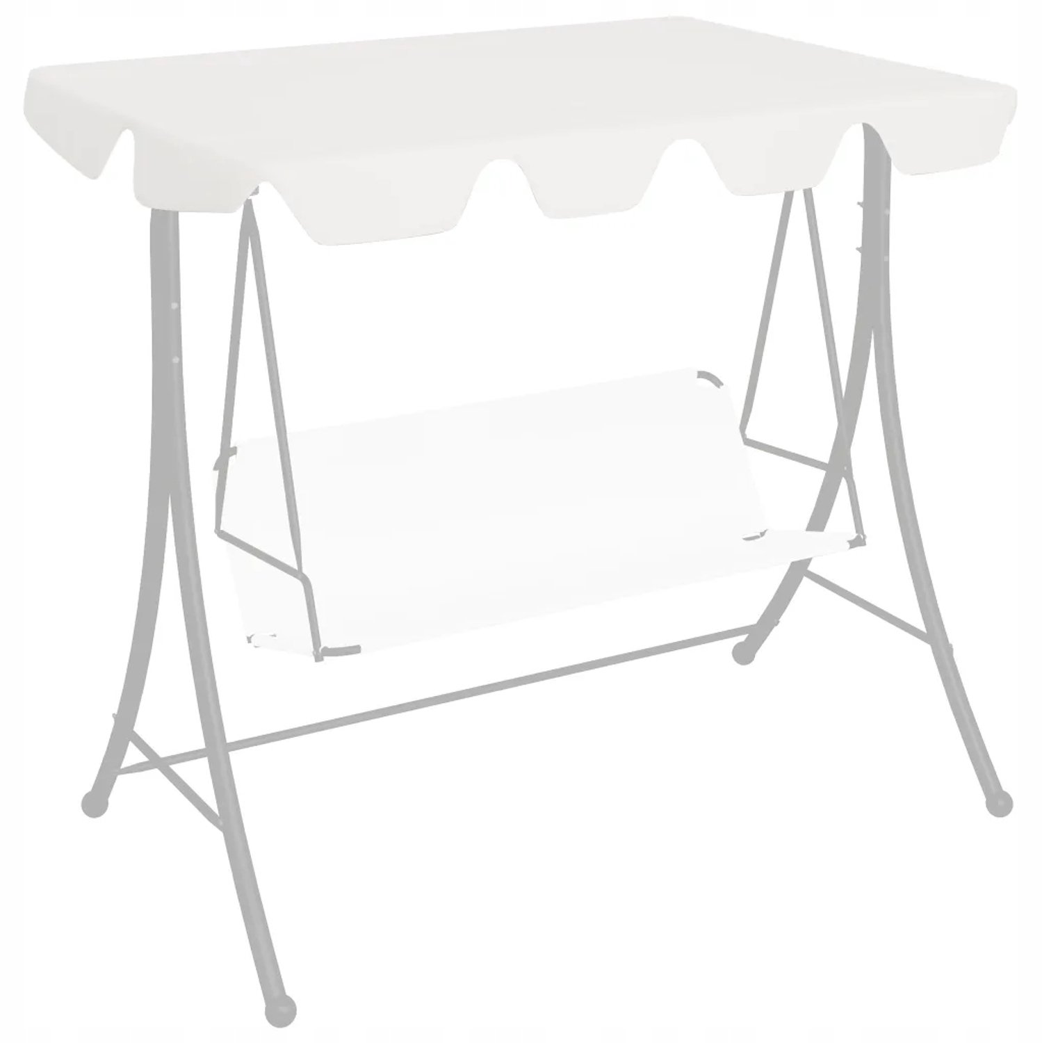 Wit Zonnezeil voor Schommelbank 188x150x18cm - Waterdicht PVC