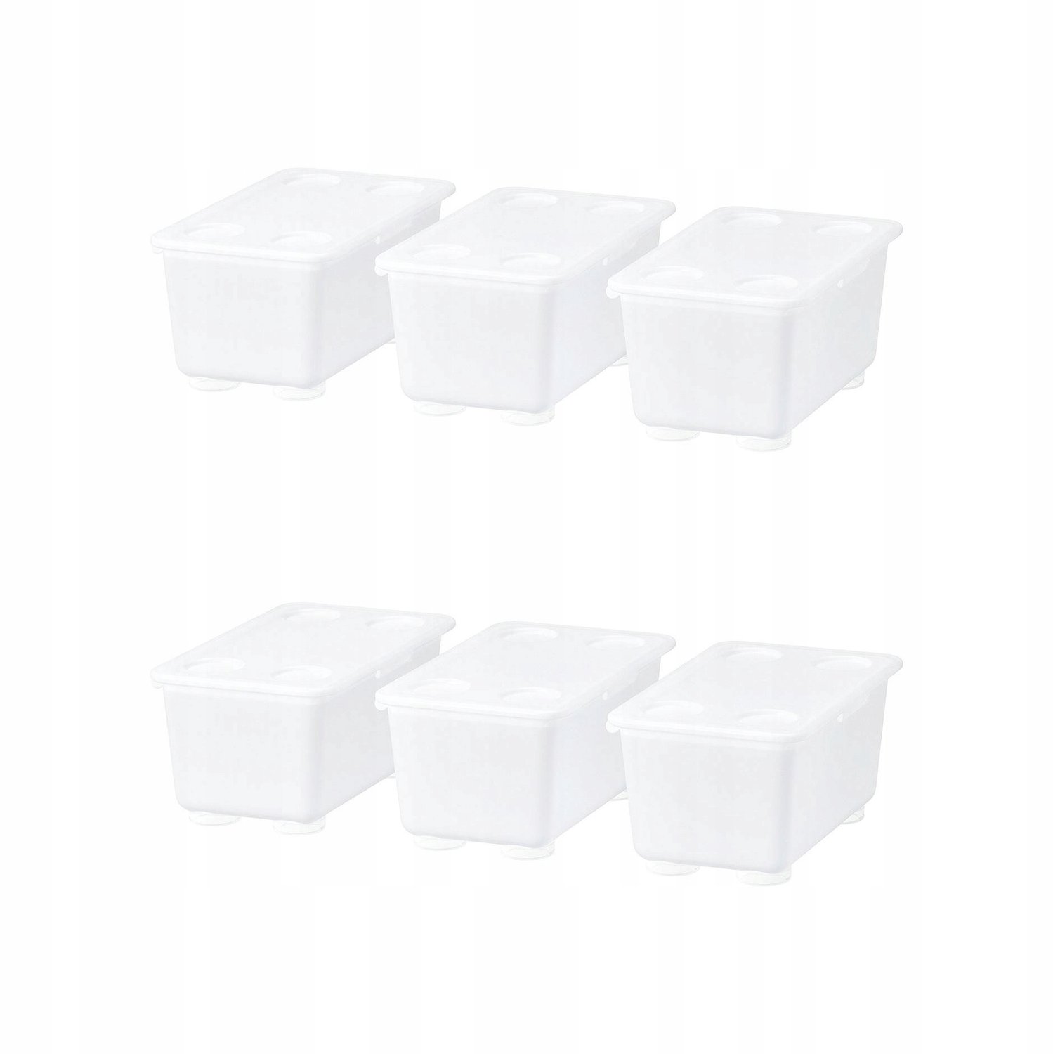 2x Transparante Opbergdoos met Deksel 17x10 cm