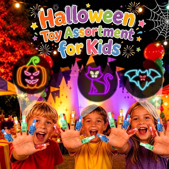 36 Stuks Halloween LED Vingerlampjes, Projector Speelgoed Kind — afbeelding 2