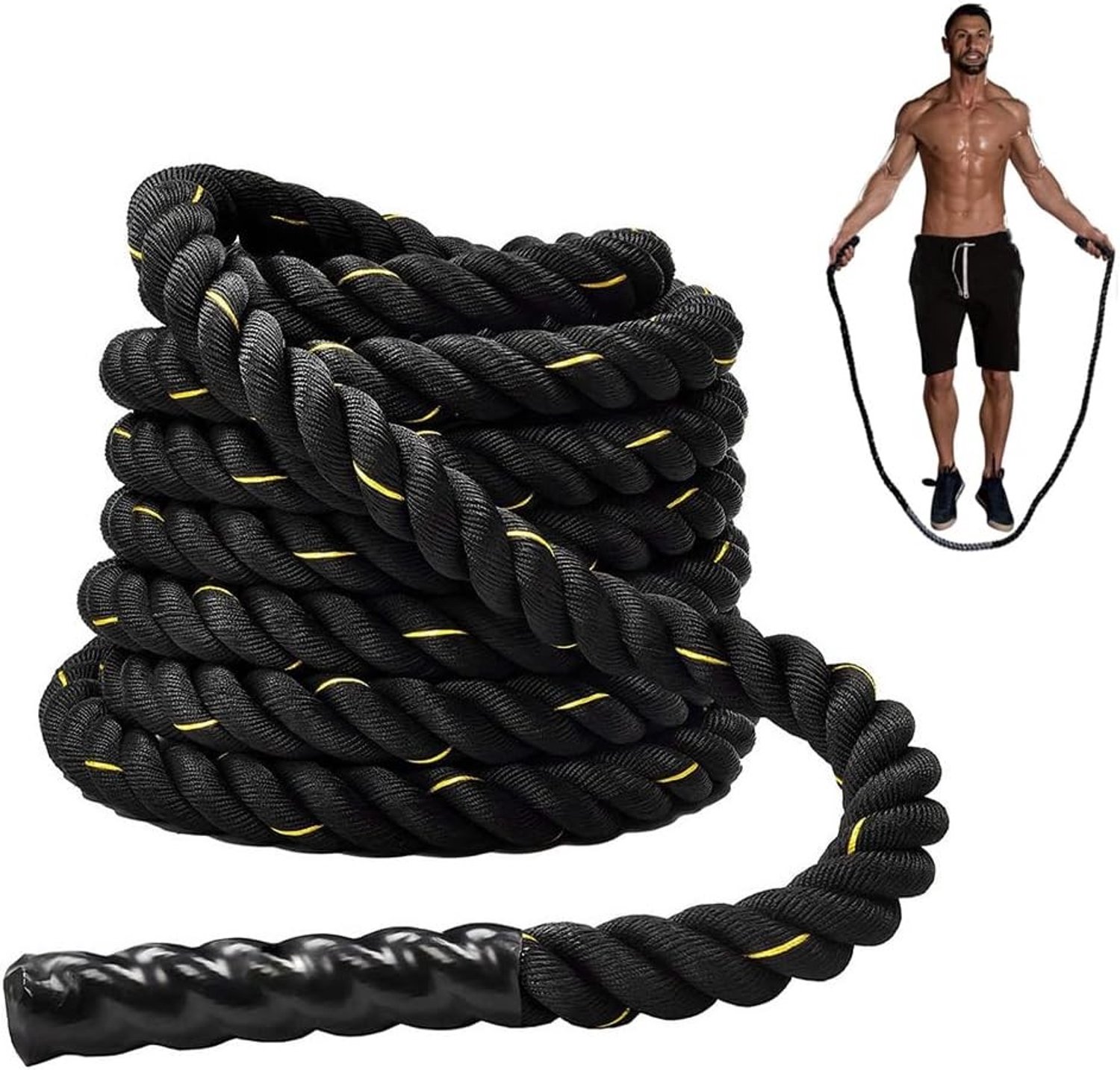 Zware Springtouw voor Training, 1.15 kg Gewogen Springtouw voor Volwassenen, Verbeter Kracht en Verlies Gewicht met Fitness Accessoire