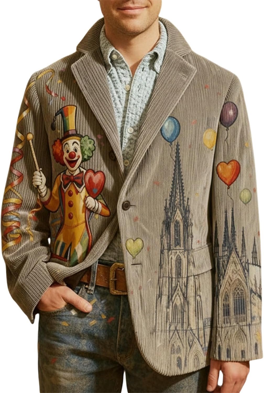 Générique Carnival Velvet corduroy jas, ideaal voor formele evenementen en casual zakelijke outfits, moderne en elegante pasvorm.