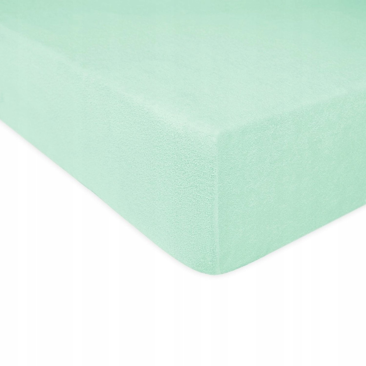 Frotté hoeslaken met elastiek 80x160 cm - Zeegroen