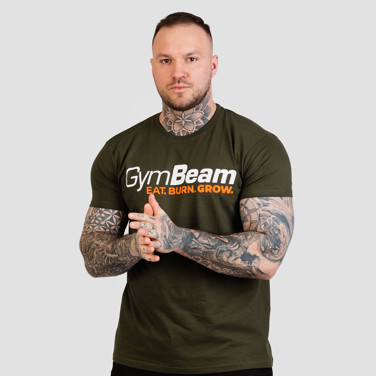 GymBeam Grow T-Shirt Militair Groen XL