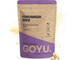 GOYU Fenegriek 1.000 mg 60 capsules - Fenugreek - Fenegriek zaad capsules - 500 mg - Vegan - Zonder toevoegingen - Lab getest - 30 tot 60 dagen voorraad per zakje
