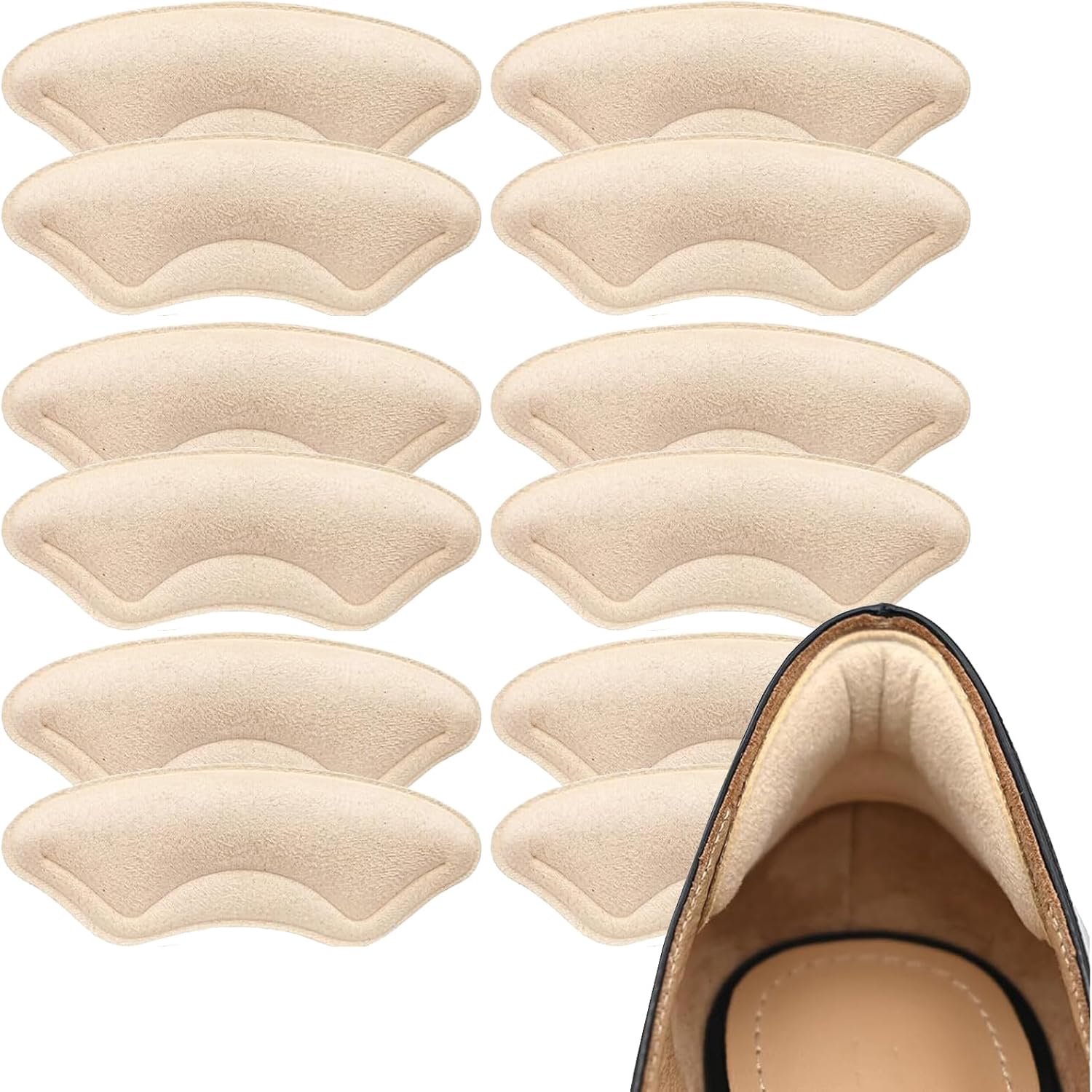 6 paar hielkussens schoenen, 7 mm schuim hielbescherming voor schoenen, zelfklevende hielpads, antislip en herbruikbaar hielkussen voor dames en heren