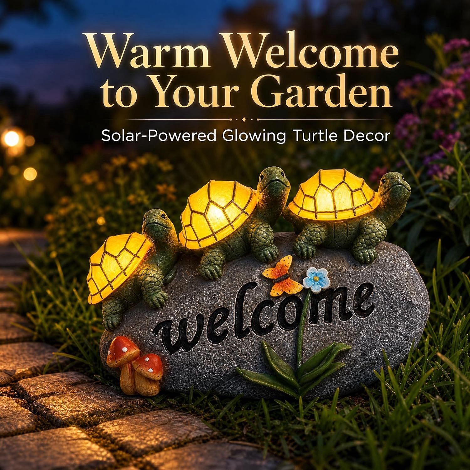 Tuinfiguren voor buiten, weerbestendig, vijverdecoratie voor buiten, schildpadfiguren op zonne-energie voor buiten, tuinfiguren voor balkon, vijver, terras, decoratie