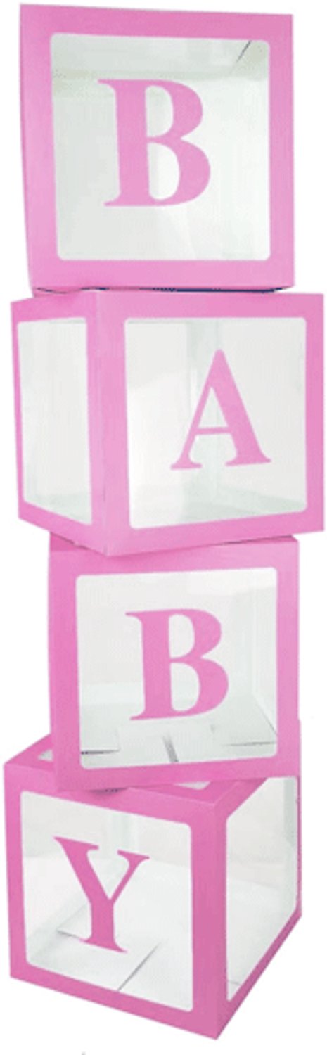 XL BABY Deco Blokken Roze (4st)