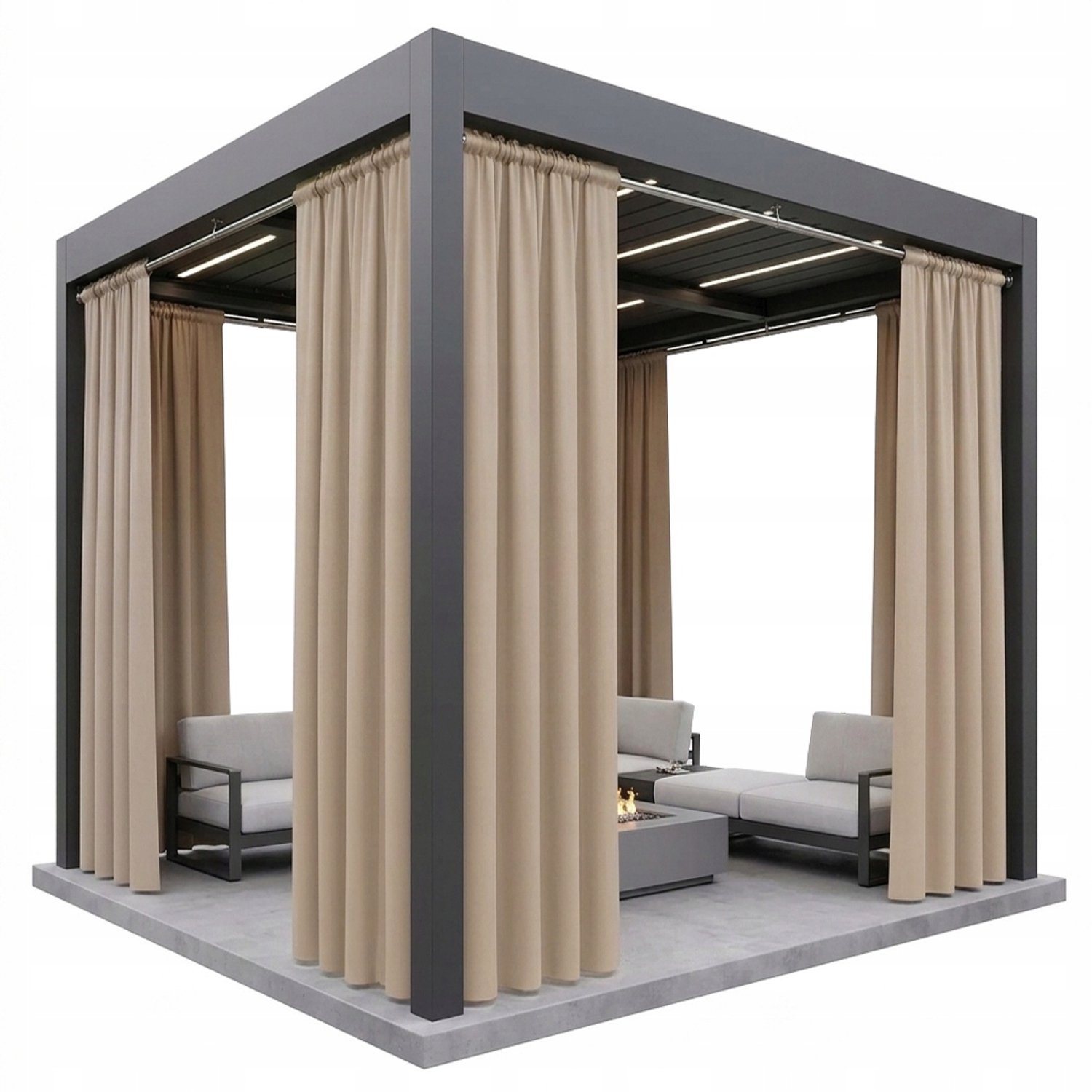 Waterdichte Tuindoek Gordijnen 70x200cm - Beige