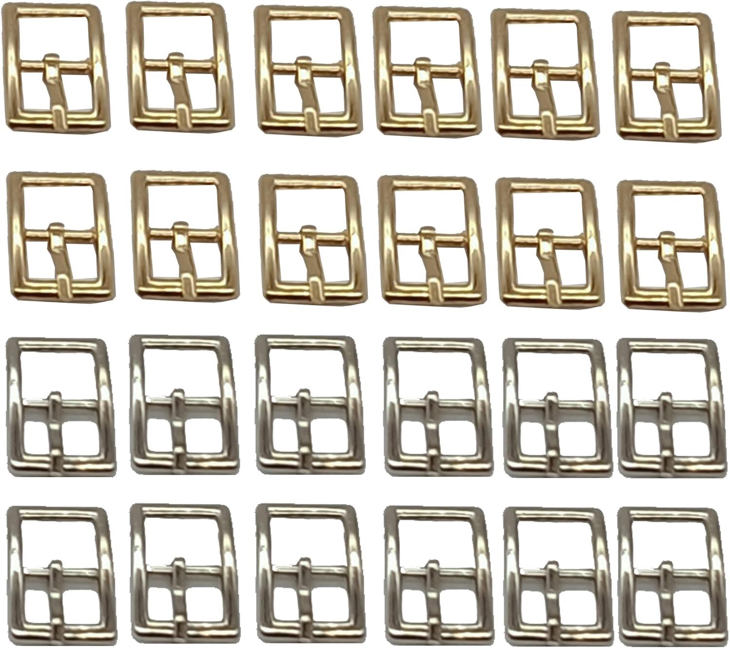 ZAHD 24 Pieces Metal Roller Buckles Belt Buckles Set DIY Roller Buckle Mini Small Handmade Metal Buckle Strong and - ShopVlot