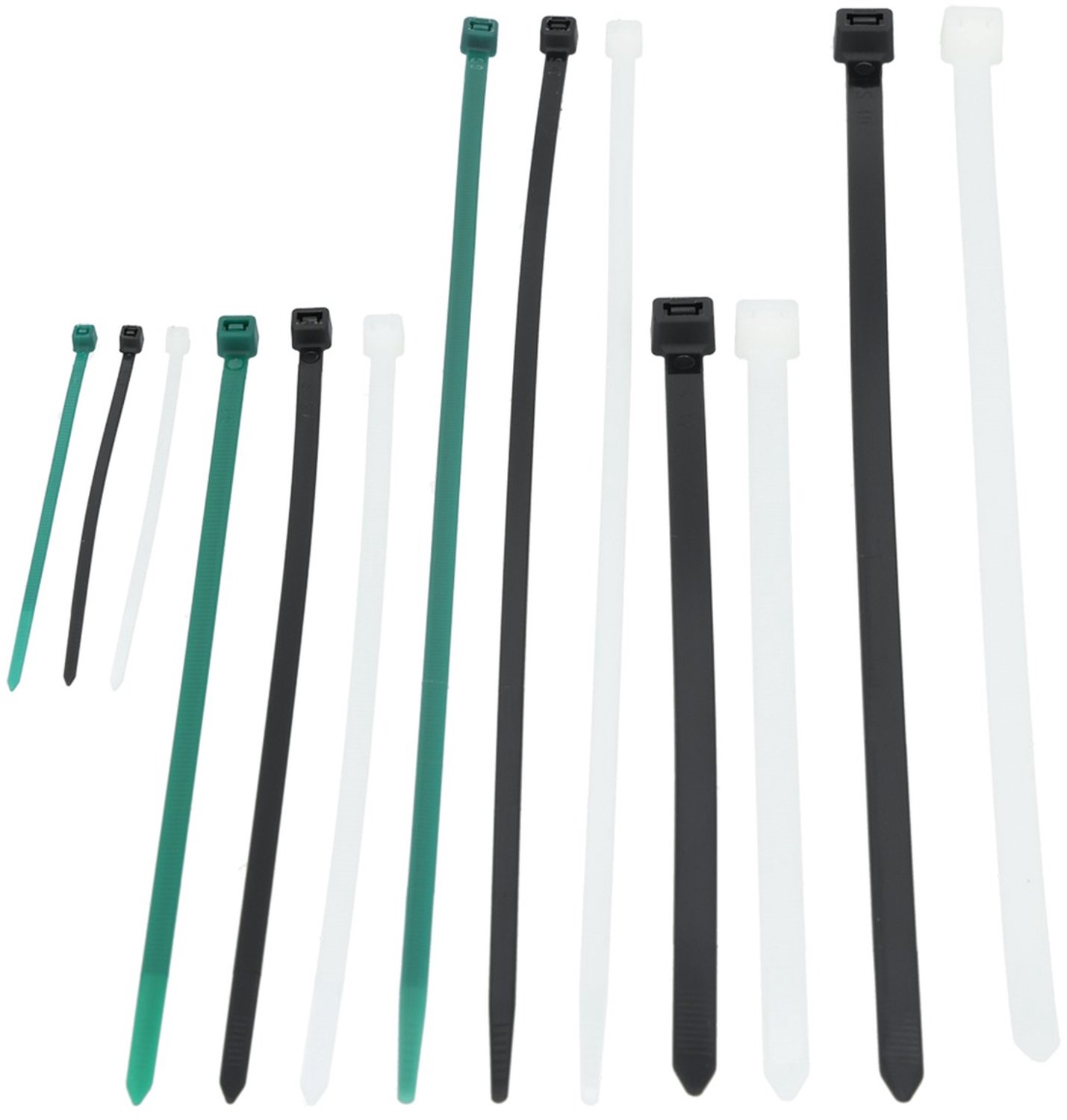 Q-Link Bundelband UV - Set van 3 Kleuren - Koker met 1000 Stuks - Geschikt voor het Bundelen en Ordenen van Kabels en Leidingen - Netto Gewicht 1000 Gram - Onderdeel van het Technisch Assortiment