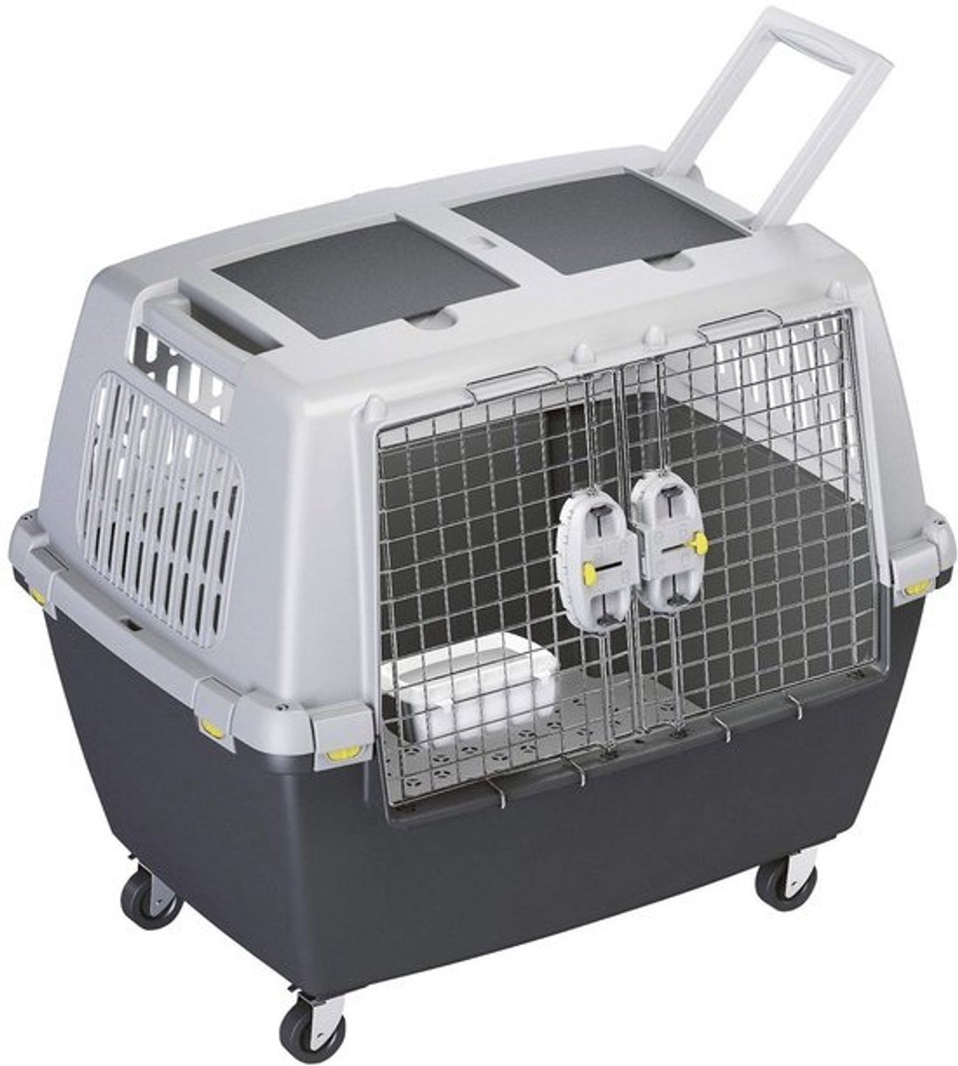 Robuuste transportbench voor dieren - Voor vliegtuig, auto en trein - 80x58x62 cm