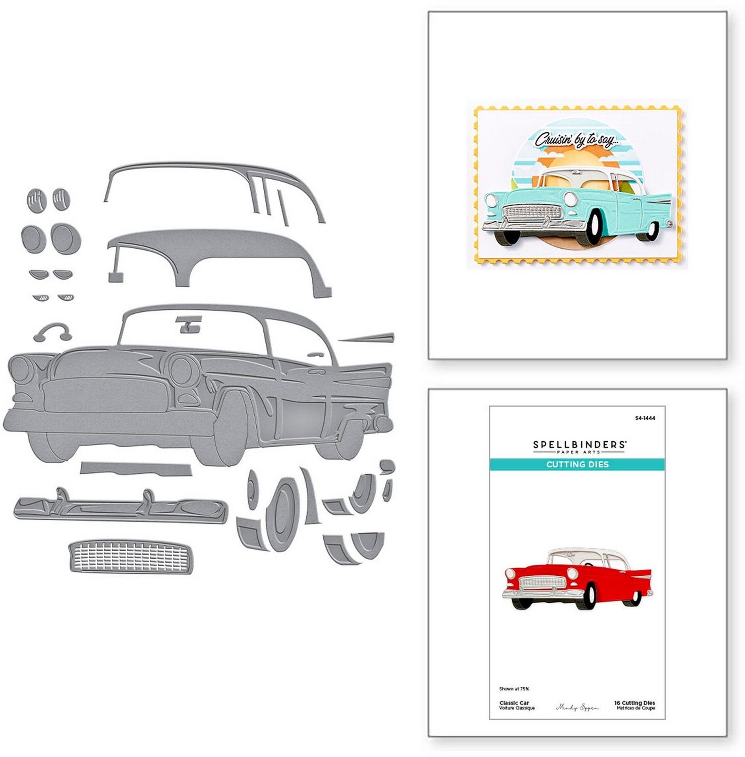 Spellbinders Snijmallen - Classic Car - 16 st.