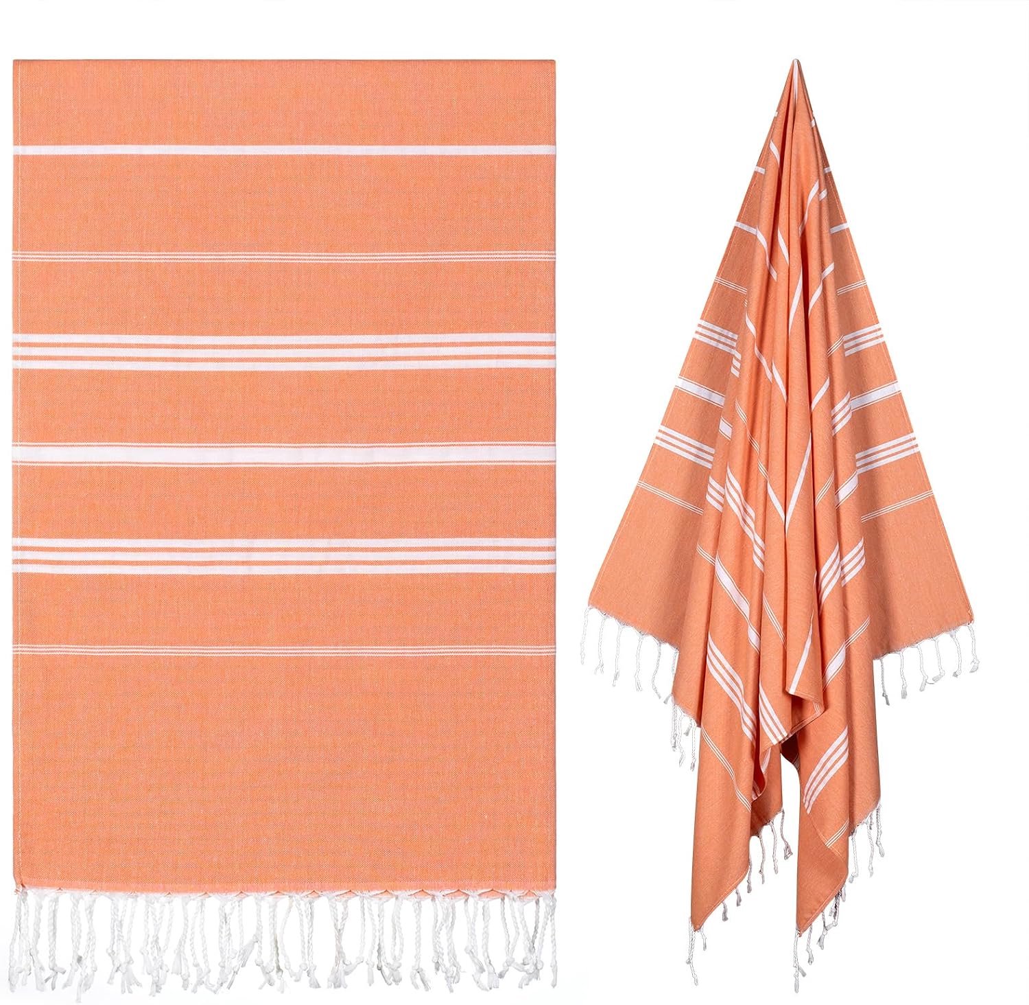 Turkse strandhanddoek oversized - 100x178cm - sneldrogend - zandvrij - ideaal voor op het strand - ServiceTopper