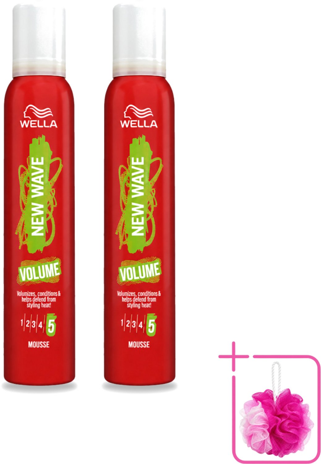 2 x Wella – New Wave Boost – Volumemousse – 200 ml - Bulkverpakking - Haarmousse - Douchemop - Volume