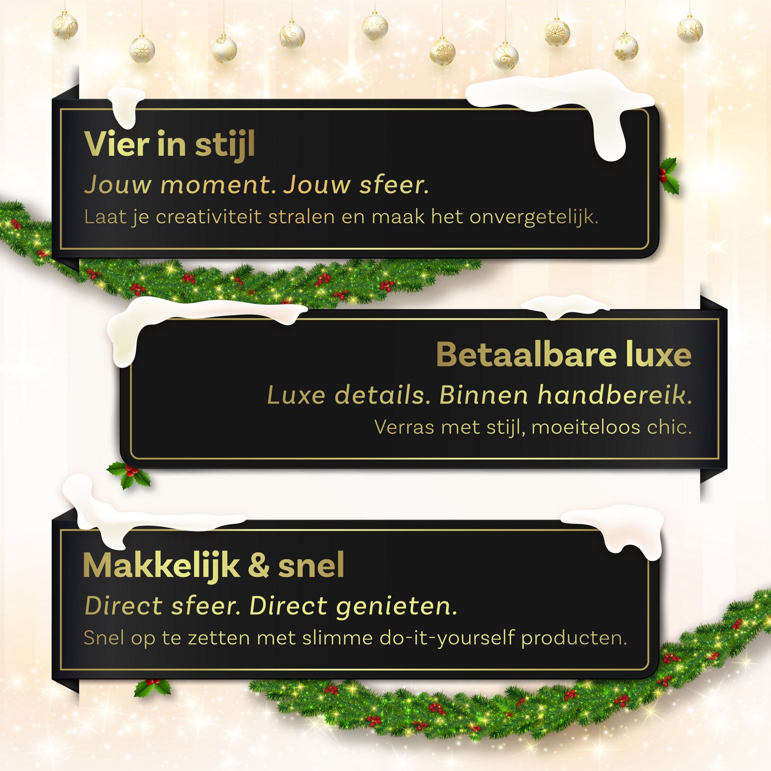 LUQ – Tinsel Kerstslinger Goud – Lametta Slinger – Christmas Garland – Kerstboomversiering – Kerstboom Hangdecoratie – foto 4