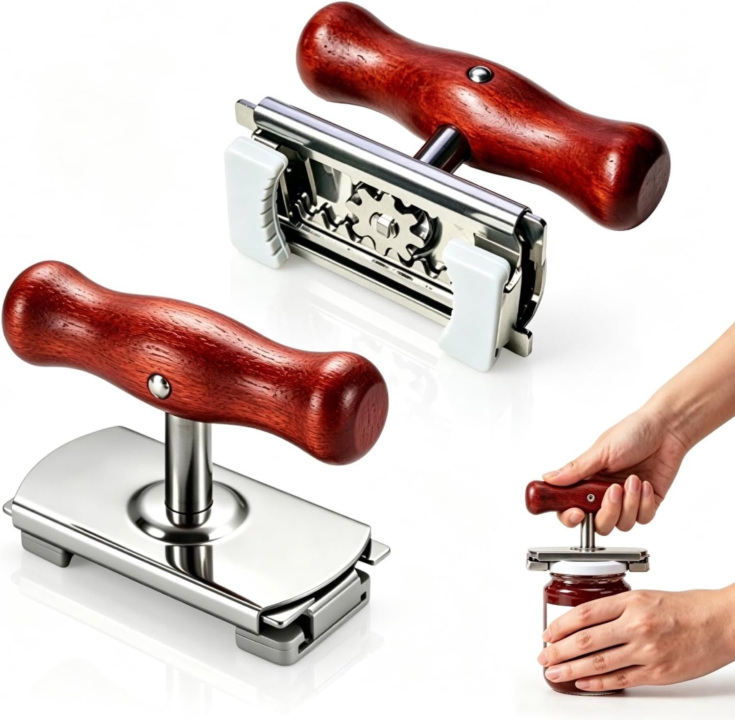 Antislip flesopeners 2 stuks - verstelbaar - staal - eenvoudig te gebruiken - m-winkel