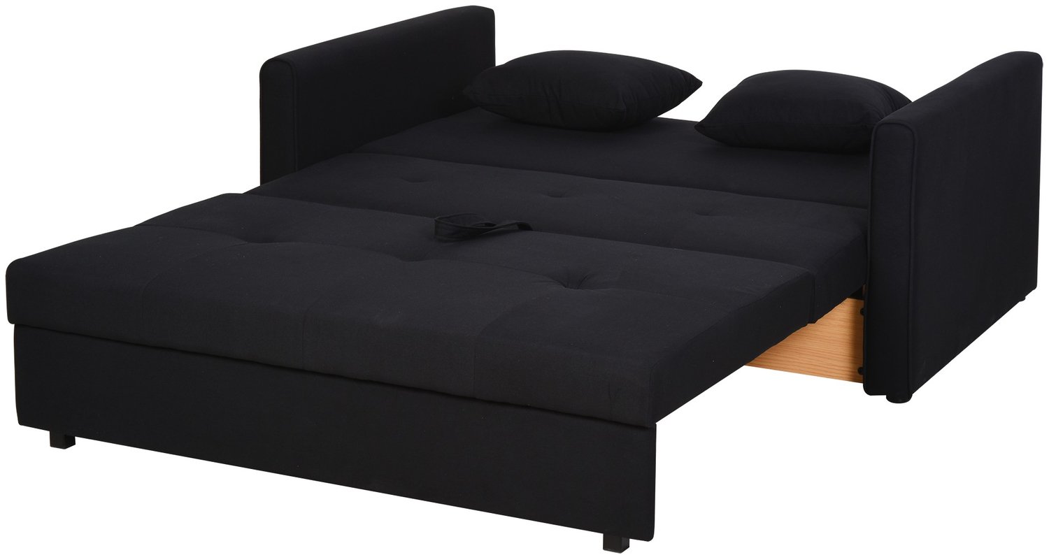 Homcom Slaapbank - Katoen (55% katoen, 45% polyester) - 152x101x81cm - Donkergrijs