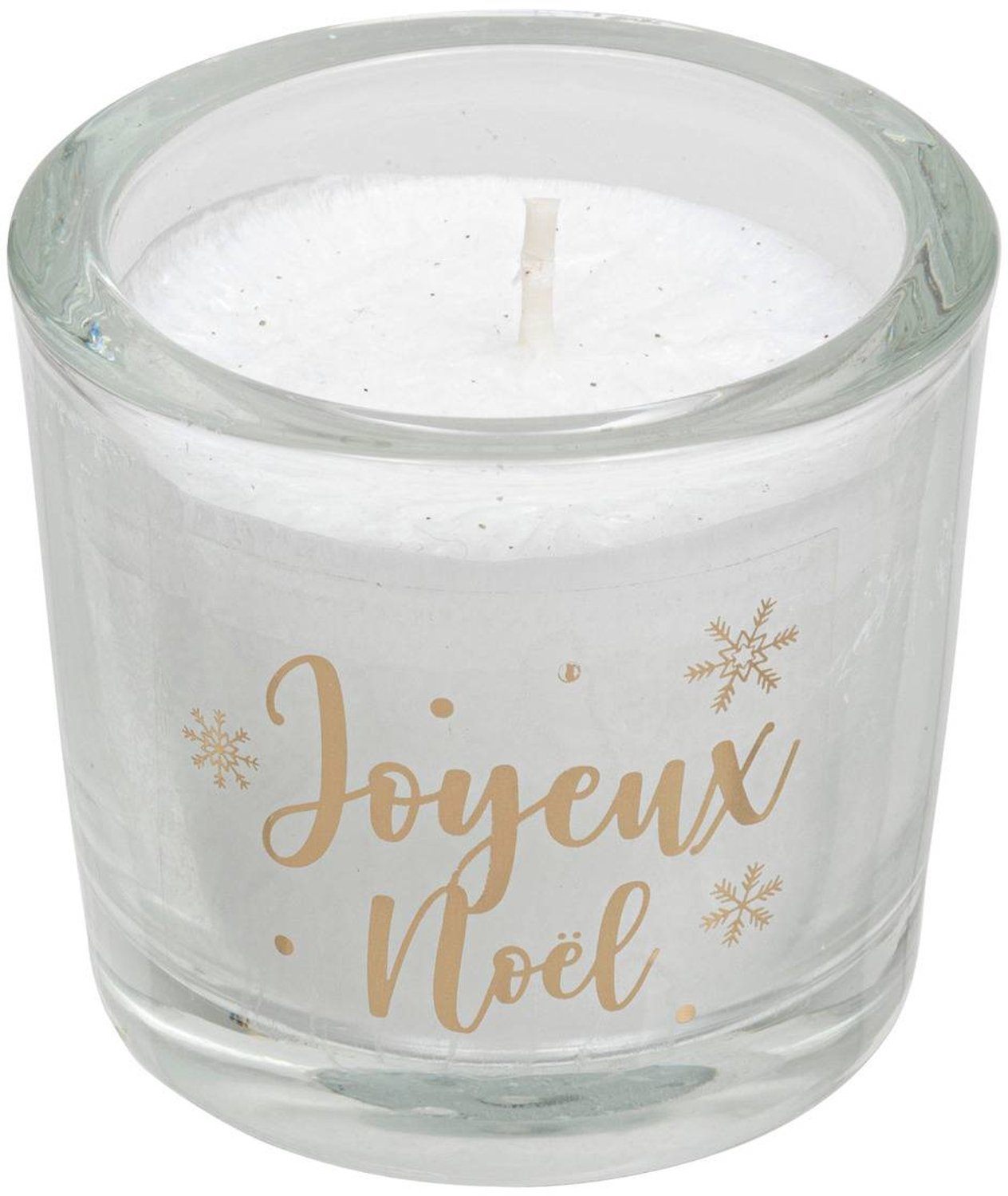 Feeric lights & Christmas Glazen kaars 'Givre' 190 g Blanc