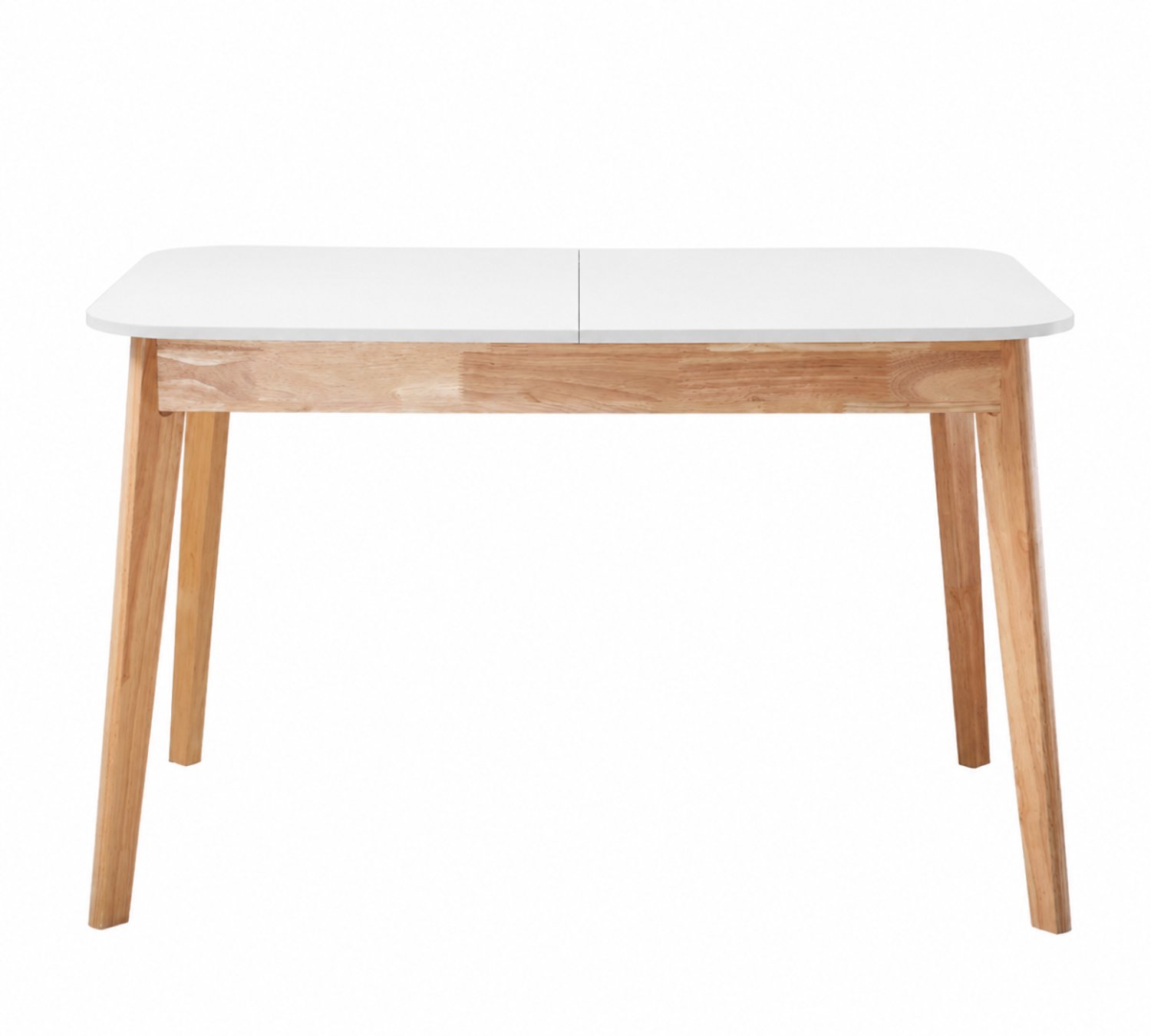 CALICOSY - Uitbreidbare eettafel van 120 tot 160 cm, poten van massief hout - SOLINE
