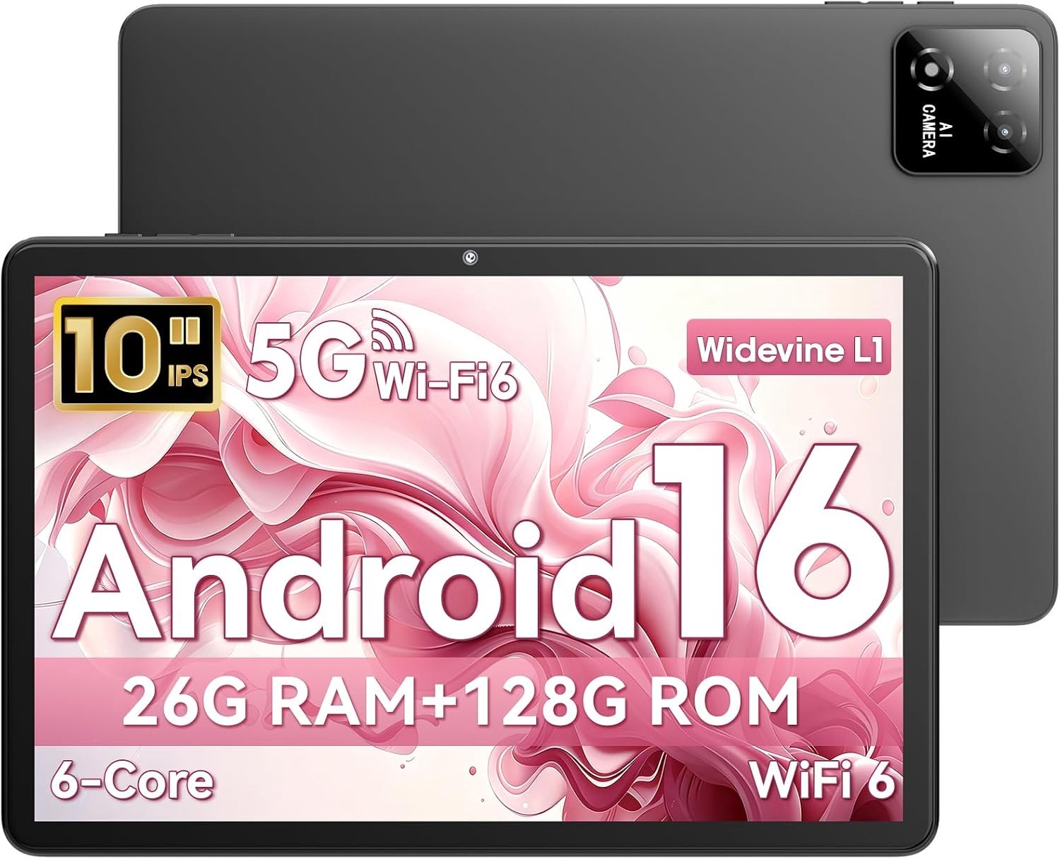 Tablet 10 Inch - Android 16 - Unisoc T606 CPU - 128 GB opslag - ideaal voor films en games - m-winkel