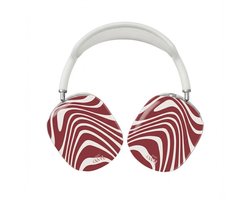 xoxo Wildhearts hoesje geschikt voor AirPods Max (2) - Boogie Wonderland Red - Ook als telefoonhoesje verkrijgbaar - schokbestendige case - koptelefoonhoes - Beschermhoes met met golvende print - golven - rood
