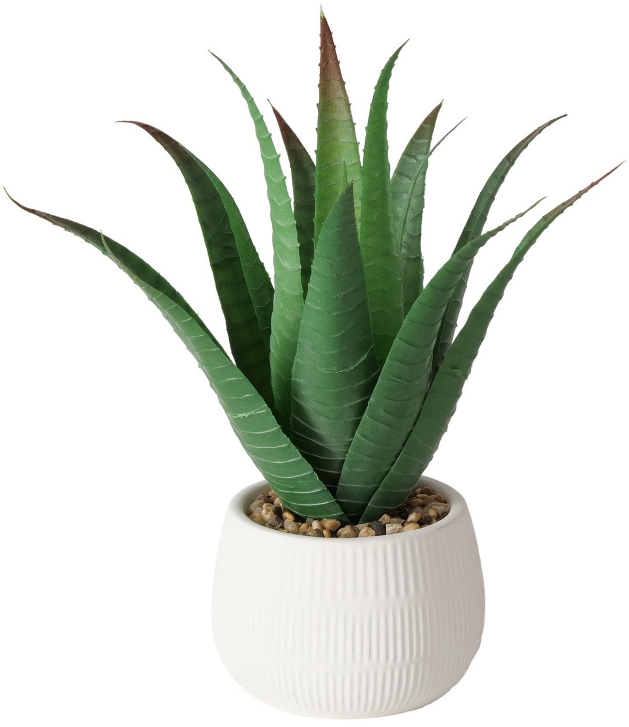 Boltze Home Kunstplant aloë in pot MONDRAGO, 29 cm - donkergroen