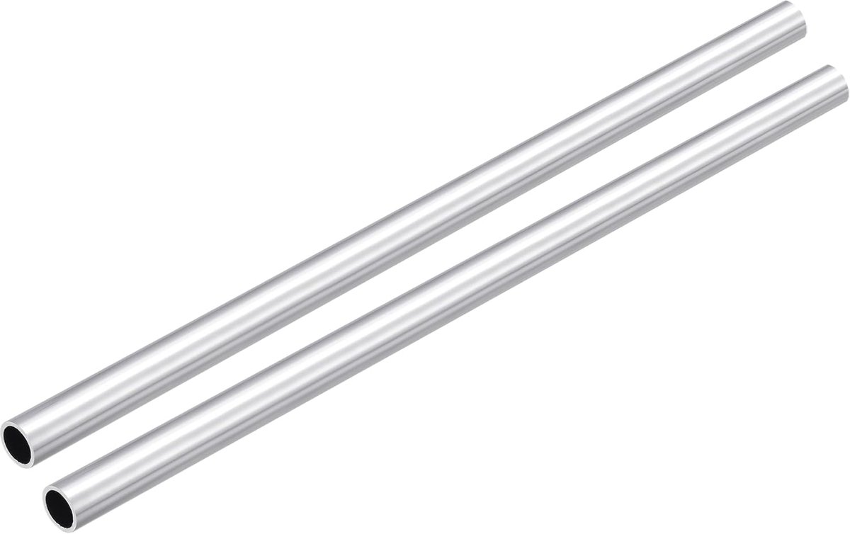 DMiotech 2pcs (10mm OD x 8mm ID) 6063 Aluminum Round Tube 200mm Length Industry Metal Tube for Machinery Frame - ShopVlot