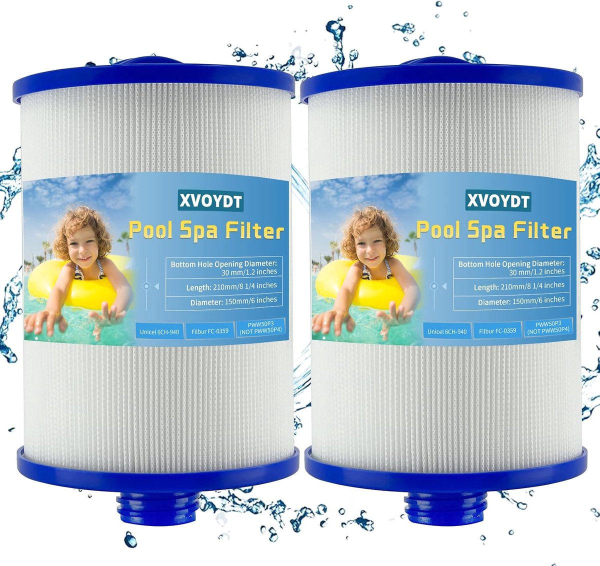 Spa Filter for Hot Tub, Hot Tub Filter Compatible with Unicel 6CH-940, Pww50 Filter for Hot Tub Filter Compatible - ShopVlot