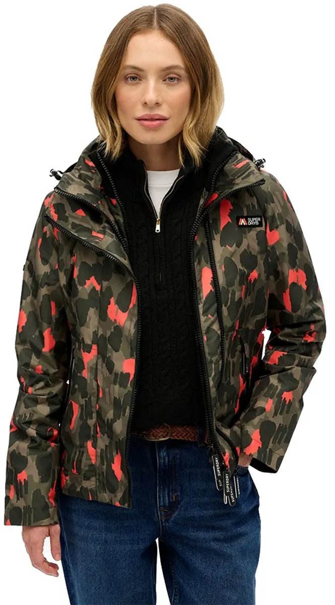Superdry Mountain windjack met capuchon Dames Animal Camo