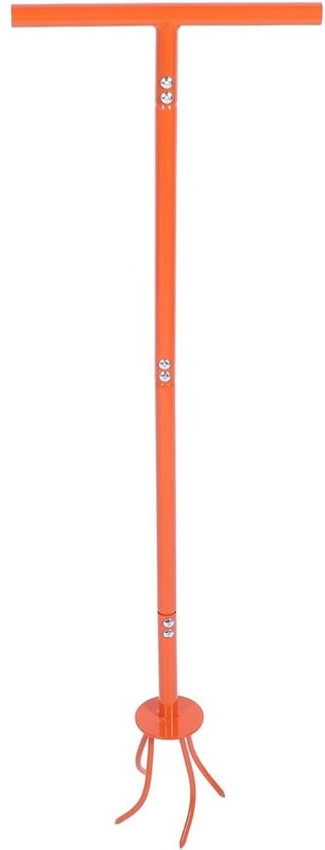 Tuinklauw-cultivator - Handmatige grondfrees - Voor bodembewerking - Roestvrij staal - 37 x 13 x 13 cm - Oranje