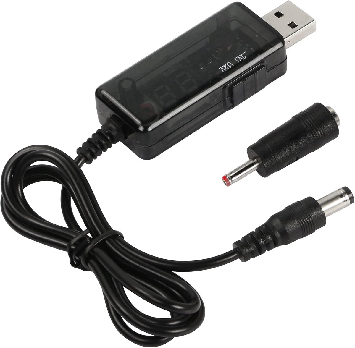 CERRXIAN USB 5V to 9V 12 Voltage Step Up Converter Cable, USB 5V 2A Boost to DC5521 9V/12V 0.8A Step-up Transformer - ShopVlot