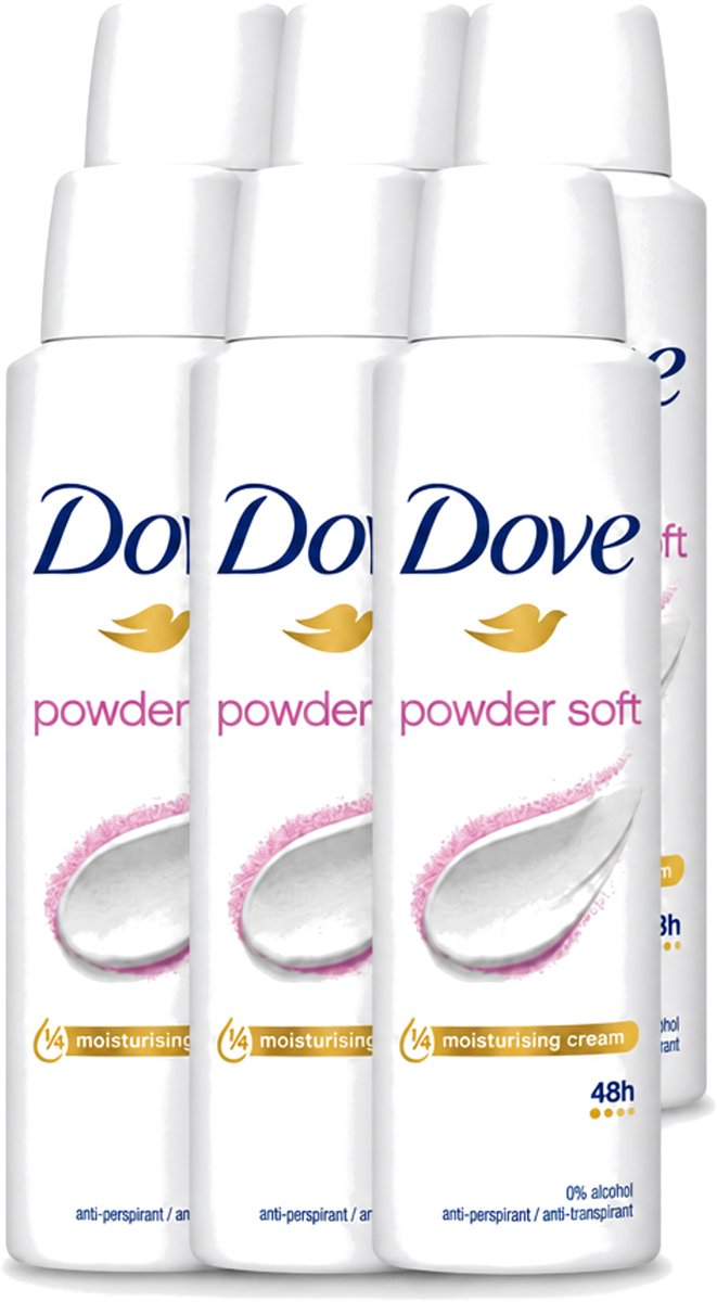 6 x Dove - Deospray - Powder Soft - 150 ml - Voordeelverpakking - 6 stuks