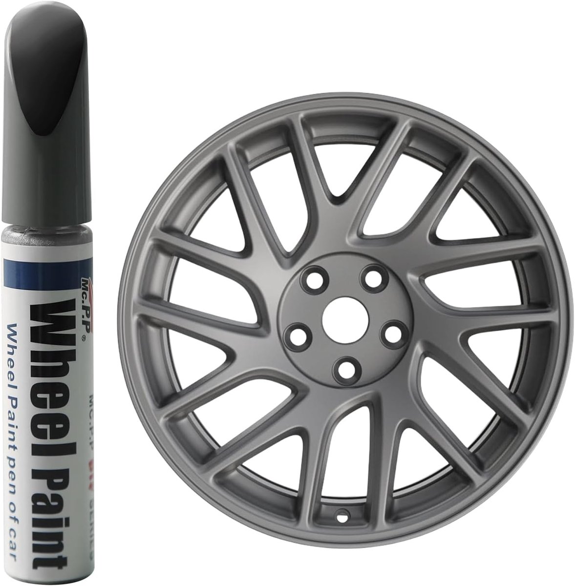Wheel Rims Touch Up Paint for Tesla Model 3 2024+Rear/LR Photon 18" Wheel Scratch Repair Phantom Metallic - ShopVlot