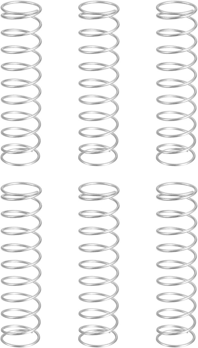 Compressieveer 1mm x 15mm x 60mm - RVS 304 - Roestvrij en corrosiebestendig - Ideaal voor thuisreparaties - ShopVlot