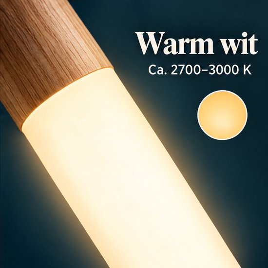 Cheqo® Nachtlamp met Bewegingssensor - Draadloze Wandlamp Binnen - Oplaadbare LED Lamp - Warm Wit Licht - Nachtlampje met Magneet - Sensorlamp - Zaklamp - Draagbare Lamp - USB Oplaadbaar - Noodverlichting voor Slaapkamer en Hal van Cheqo® — afbeelding 2