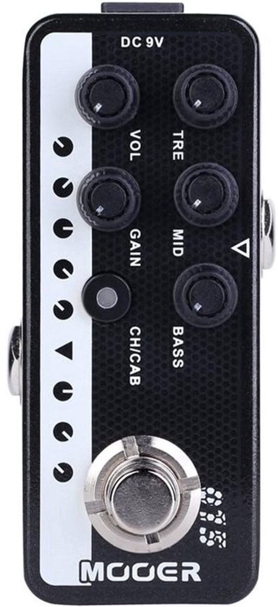 Tweekanaals voorversterker voor elektrische gitaar - 3-bands-EQ