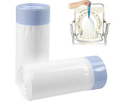 LANSKYLAN 40 Stück blauw-weiße Toiletbeutel - ShopVlot