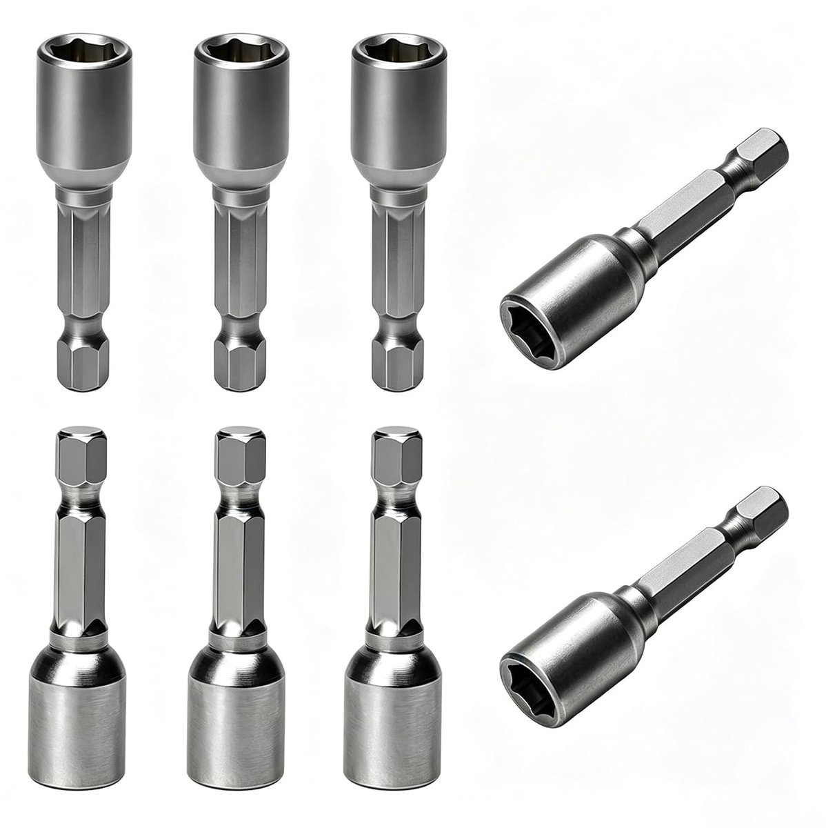 8 Stks 8mm Moer Setter, Magnetische 8mm Moer Driver, 1/4 "Hex Schacht voor Boor - ShopVlot