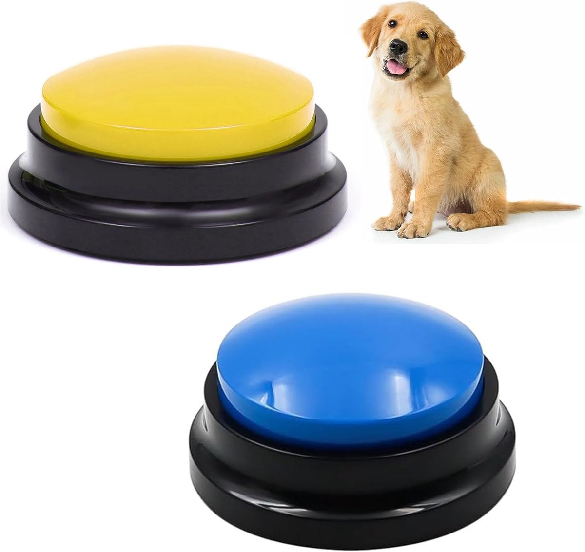 Buzzer met opnamefunctie - 2 stuks - Pet Talking Training - Communiceer met je hond - ShopVlot