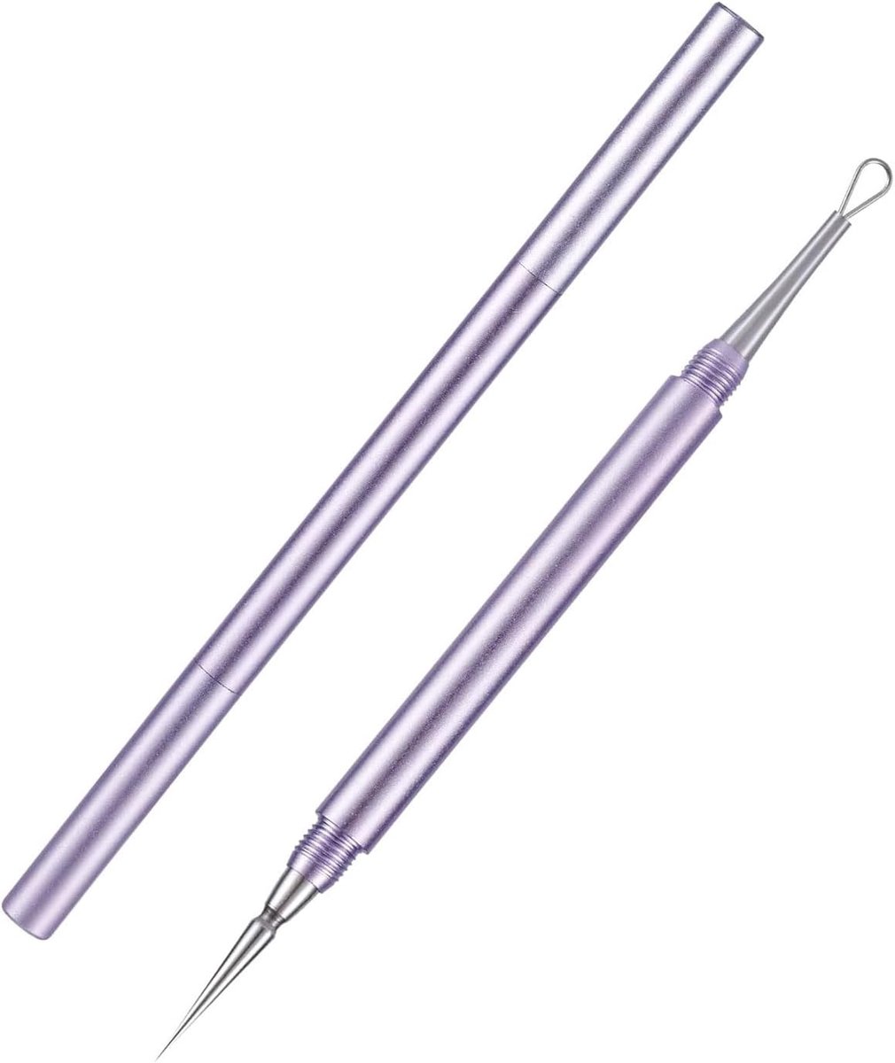 Roestvrij staal Dubbel-Ended Blackhead Remover Tool Professionele Comedone Extractor Pimple Popper met Precision-naald - ShopVlot